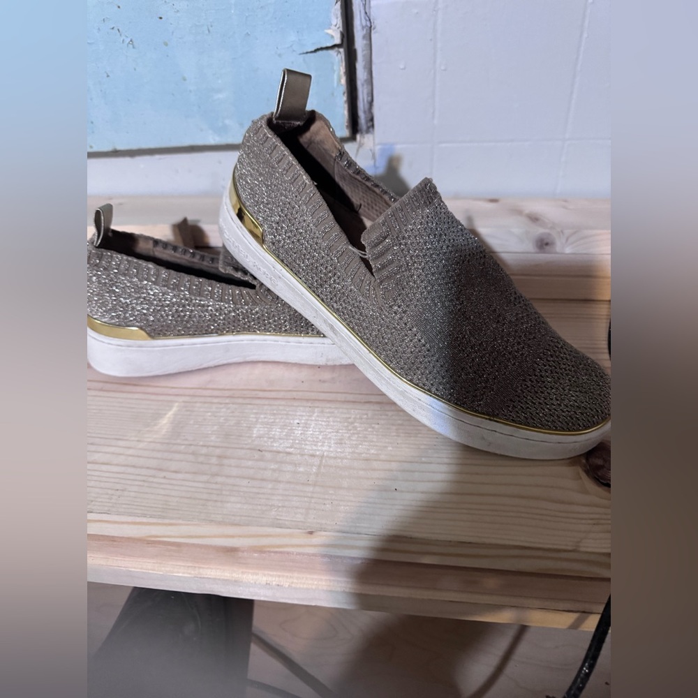 Michael Kors glitzy slip ons, size 7